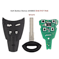 Miniatyrbilde 1 av 3: 434mhz Smart fjernkontroll bilnøkkel for Saab 93 95 9-3 9-5 2003-2010 Ltqsaam433tx Id46 Chip erstatning myk etui Shell with blade Shell with blade