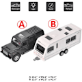 Pikkukuva 2 / 5: Leikkiautojen asuntoautopaketti: SUV-maasturi, perävaunu ja matkailuauto - Diecast-mallit pojille