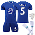 Pikkukuva 7 / 10: 22-23 Chelsea kotipaita No. 9 Aubameyang 7 Kante 10 Pulisic jalkapalloasu setti 19 Mount paita No. 17 with socks #XL