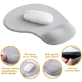 Miniatyrbillede 3 af 4: Kontormusmåtte med Gel-Håndledsstøtte - Ergonomisk Gaming Desktop Musmåtte Håndledsstøtte - Design Gamepad Måtte Gummibund til Laptop Computer (06Red) 06Red