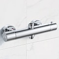 Miniatyrbilde 1 av 5: Termostatisk blandebatteri for søyle, messing dusjbatteri høy G3/4 BSP + lav G1/2\" BSP