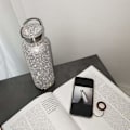 Miniatyrbilde 2 av 5: Diamant Vannflaske, Rustfritt Stål Isolert Vannflaske, Glitter Vannflasker Gjenfyllbare Vannflasker for Kvinner Sølv (700ml)