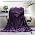 Miniatyrbillede 1 af 2: Falsk Pels Fleece Tæppe Stor Sofa Mink Seng Seng Blød Varmt Dobbelt & King Størrelse Fk[C] Purple