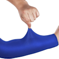 Miniatyrbillede 5 af 5: Par unisex UV-beskyttende armvarmere i iss White Black Gray Blue, Ice Silk