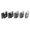 Miniatyrbillede 3 af 5: 5 stk Tze-221 9 mm sort på hvid Tze221 Tz221 Tze 221 bånd til Brother P-touch etiketprinter L