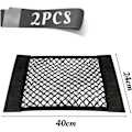 Miniatyrbillede 2 af 5: Opbevaringsnet, 2 stk. Bilopbevaring Mesh Bag Organizer til flasker Gro