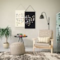 Miniatyrbild 4 av 5: ginging Brosch Smyckeskrin Canvas Display Stativ Emallj Pin Display Banner Hållare Örhängen Halsband Glitter Pin Samling Organizer ( Rectangle Black+White