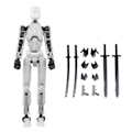 Miniatyrbillede 1 af 5: T13 Actionfigur, Titan 13 Actionfigur, Robot Actionfigur, 3D-trykt Action, 50 % tilbud transparent