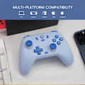 Miniatyrbilde 2 av 8: 2.4g Trådløs Kontroller for Windows PC, iPhone, Android, Switch & Steam, Bluetooth-kontroller med Hall-effekt Trigger, Turbo, Rumble Vibration (Blå) Blue