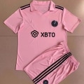 Miniatyrbild 1 av 6: Miami International tröja Hemma Messi nr 10 Rosa fotbollströja för vuxna barn M(170-175cm)