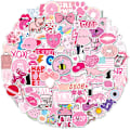 Miniatyrbilde 1 av 5: 100 stk. Preppy Klistremerker Rosa Klistremerkepakke Estetiske Klistremerker Vannflaske Smile Klistremerker Vinyl Vanntette Klistremerker Dekaler