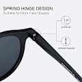 Pikkukuva 4 / 7: 2024 Tyylikkäät pyöreät retro klassiset monityyliset UV 400 polarisoidut tukkuhinnat Aurinkolasit miehille ja naisille mukautettu logo C20 CRYSTAL RED DEMI/GREY Polarized HD Shades