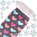 Pikkukuva 6 / 7: Dam Fleece Foder Fuzzy Mjuka Varma Vinter Jul Tofflor Strumpor