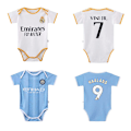 Pikkukuva 3 / 5: 23-24 Baby No. 10 Miami Messi No. 7 Real Madrid Jersey BB Jumpsuit Yksivärinen Koko 9 (6-12 kuukautta) NO.9 HAALAND NO.9 HAALAND NO.9 HAALAND Size 9 (6-12 months)