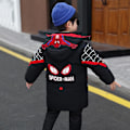 Miniatyrbillede 2 af 5: Spider-Man hættejakke til børn Varm vinterfrakke Sort Black 110cm(3-4 years)