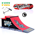 Miniatyrbilde 3 av 3: Miniskatepark for Finger Skateboard Felt Kombinasjonsleketøy Skateboard Park Rampe Leke Skateboard Rampe Style C