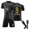 Miniatyrbillede 1 af 3: FC Bayern München Børnesæt Fodboldtrøje Træningstrøje Sæt 21/22 - Lewandowski/Sane/Muller Lewandowski Away Lewandowski Away 20 (110-120cm)
