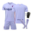 Miniatyrbillede 7 af 11: 21-22 Barcelona udebane nr. 10 Messi nr. 25 Aubameyang 21 De Jong 9 Depay fodbolduniform Fati trøje Size 9 with socks XS#