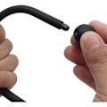 Miniatyrbillede 3 af 5: 2-delt foldbart metal sort gardinholder fold vægbeslag U fold