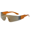 Miniatyrbillede 4 af 7: 2024 Futuristiske Solbriller Trendy One Piece Linse Solbriller Punk Gafas De Sol Fashi C2 Wrap Around Sunglasses