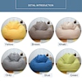 Miniatyrbillede 3 af 5: Nye Ekstra Store Bønnepose Stole Sofa Betræk Indendørs Lazy Loungers Til Voksne Børn Kampagnen Pris Khaki Khaki 80 * 90cm