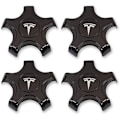 Miniatyrbilde 2 av 5: 4-pakks svart og hvitt Tesla Model 3 navkapsler for Aero H