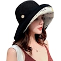Miniatyrbillede 3 af 5: Kvinde Mesh Solhatte, UPF UV Beskyttelse, Pakkelige, Bred Skygge,