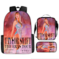 Pikkukuva 1 / 5: 3-osainen setti Taylor Swift Taylor Swift -fanikoulureppu, jossa on suuri kapasiteetti oppilaan reppu style 1