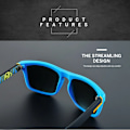 Pikkukuva 5 / 7: Pyöräilyurheilulasit miehille polarisoidut aurinkolasit miehille ja naisille retropeililinssi ajamiseen kalastukseen UV400-suoja C5 Polarized Sunglasses