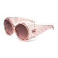 Pikkukuva 6 / 7: Twooo T1021 Tukkumyynti Värikkäät Ylisuuret Lasit Pyöreät Kehykset Trendikkäät Aurinkolasit 2024 C7 Green / Green designer fasionable sunglasses