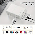 Miniatyrbilde 9 av 10: Minip投影機，便攜式電影投影機，智慧家庭投影機，適用於 iOS、Android、Windows、筆記型電腦、電視棒的時尚投影機，支援 HD