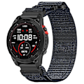 Miniatyrbild 3 av 5: Nylonarmband med självhäftande remsa för Garmin Fenix 7X/7X Pro/Instinct 2X/QuickFit 26mm - Blå Blue Garmin Fenix 7X