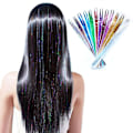 Miniatyrbild 4 av 4: 36 tum Hårtinsel Glittrande Glitter Tinsel Fehår Förlängningar Värmebeständiga Fest Höjdpunkt Sancai