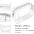 Miniatyrbild 3 av 5: Transparent Toalettsak för Resor - Kvartsstorlek Godkänd för Vätskor i Handbagage på Flygplatsen Transparent Toalettsak (Vit)