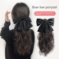 Miniatyrbild 7 av 8: Svart hårdel Ponytail BRUN STREAM STYLE STREAM STYLE brun brown strap style-strap style
