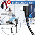 Miniatyrbillede 4 af 5: Link-kabel til Oculus Quest 2 Hurtigopladning & PC-dataoverførsel USB C 3.2 Gen1 5gbps Pd-overførsel Opladningskabel Vr-headset Link-kabel Sort Black 5M