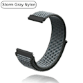 Pikkukuva 1 / 5: Uusi 18mm 20mm 22mm hihna Garmin Venu 2S rannekkeelle Vivoactive 3 4S 4 Forerunner 245 645 Galaxy Watch 4 Classic 42 46mm Storm Gray Nylon Storm Gray Nylon 18mm
