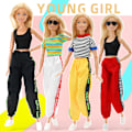 Miniatyrbild 5 av 5: Barbie modekläder, 4 delar, 4 dockaccessoarer, för chap