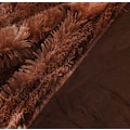 Miniatyrbild 4 av 4: Dubbellagers Lätt Långhårig Shaggy Filt Brun brown L