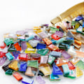 Miniatyrbillede 3 af 9: DIY Mosaik Fragment Uregelmæssig Formet Håndlavet Sten Jade - Perfekt Blue Series