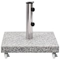 Miniatyrbillede 2 af 5: vidaXL Parasol base granit 30 kg firkantet grå Grey gray