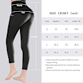 Miniatyrbillede 3 af 5: Leggings med lommer til kvinder - Højtaljede yogabukser til kvinder med lommer - Mavekontrol - Træningsyogaleggings - Sort - XL