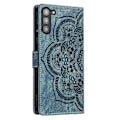 Miniatyrbillede 3 af 4: Frosted Læder Etui til Mandala Emed Retro Telefon Blå(FQ) For Samsung Galaxy S23+ 5G Blue