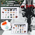 Pikkukuva 1 / 10: 24 KPL Adventtikalenteri Mineraali Kivi Joulu Countdown Lelut Kristalli Jalokivikokoelmat Lahjat Lapsille Box