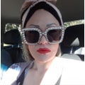 Miniatyrbilde 2 av 7: Nyeste Overdimensjonerte Retro Kvadratiske Rhinestone Bling Solbriller Kvinne Luksus Dame Solbriller 2024 For Kvinner C21 Square