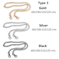 Miniatyrbilde 6 av 9: Veske kjede skulderstropper GULL 120 CMTYPE 3 TYPE 3 - lager Gull Gold 120 cmType 3-Type 3