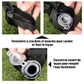 Miniatyrbillede 3 af 4: COSTWAY Cylindrisk Solskærm Myggenet Parasol 3M Mesh Baldakin Dobbeltsidet Lynlås Vindtæt Rør Sort