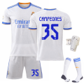 Pikkukuva 3 / 11: 21-22 Uusi Real Madridin kotipaita nro 7 Hazard nro 9 Benzema nro 10 Modric pelipaita jalkapalloasu Size 7 with socks 24#