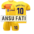 Miniatyrbilde 1 av 11: Barcelona 2022-23 tredje borte drakt gul nr. 9 Lewandowski 6 Gavi fotballdrakt Catalonia-elementer Fati No.10,Barcelona ,three away #20