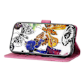Miniatyrbillede 3 af 5: Skin-touch Butterfly Pattern PU Læderetui med Stativ og Pengepungfunktion til Motorola Moto G7 Power Multifarvet Multicolor Style B